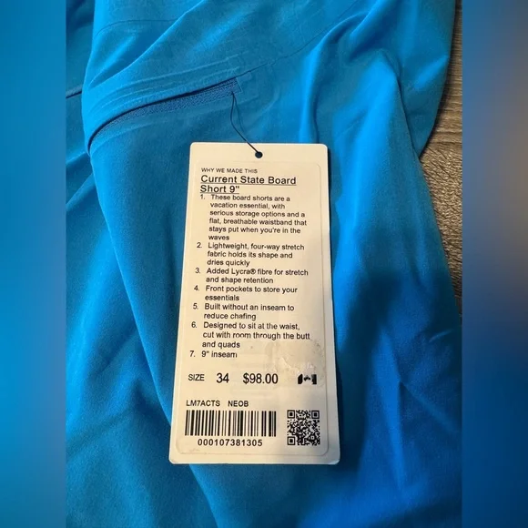 Lululemon Men's Current State Board Shorts lululemon (34) 9" - Picture 6 of 7